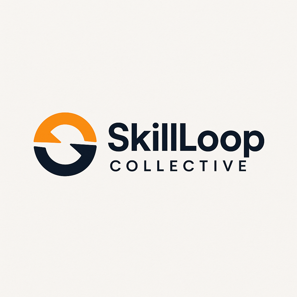 Skill Loop Collective Logo Logo of SkillLoop Collective featuring an orange and dark blue circular design.