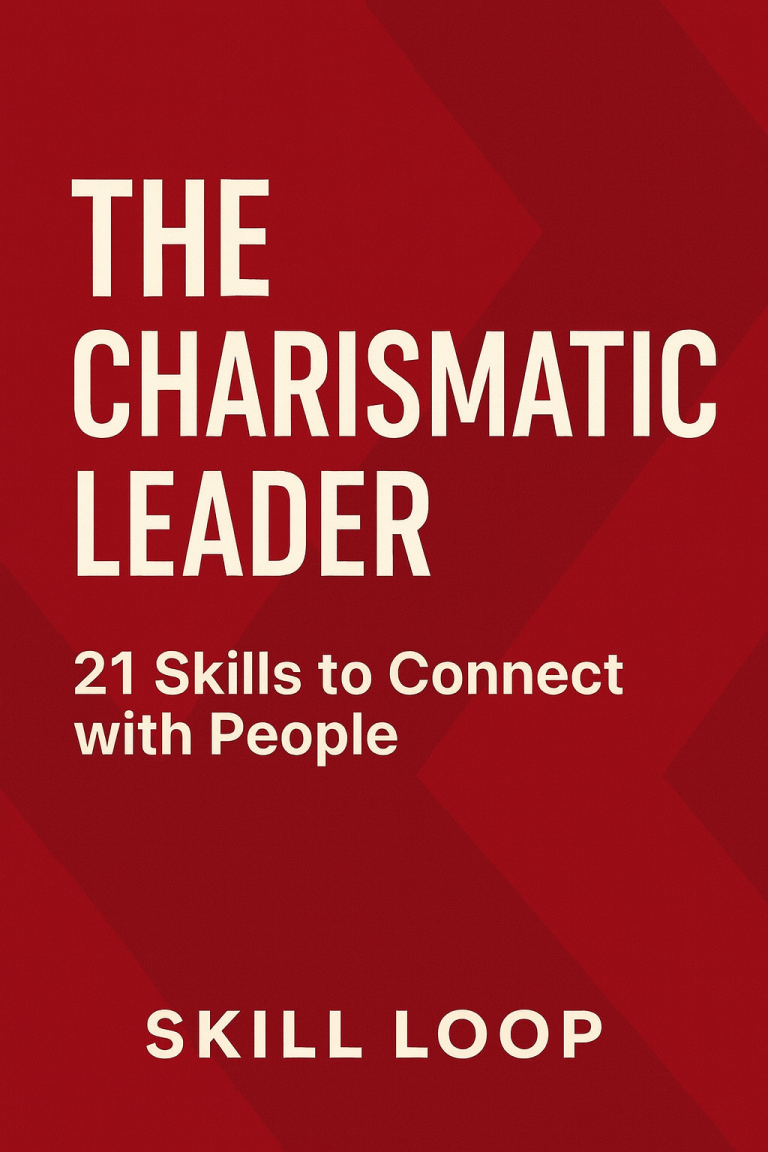 Skill Loop Collective Research Hub Book cover featuring the title "The Charismatic Leader" on a red background.